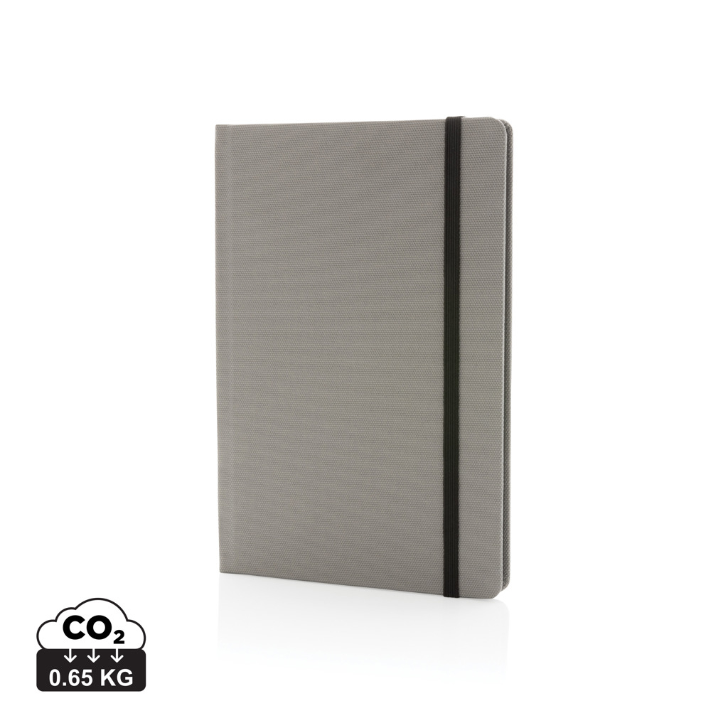 Carnet de notes personnalisable en rPET A5 Gris et Noir